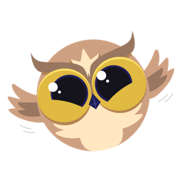 Helperbird logo: a stylized owl with large round yellow eyes and a beige face.