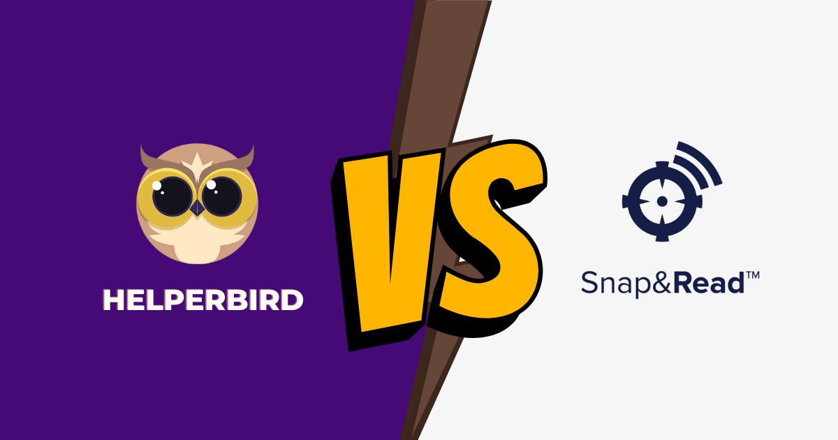 Snap & Read vs. Helperbird comparison