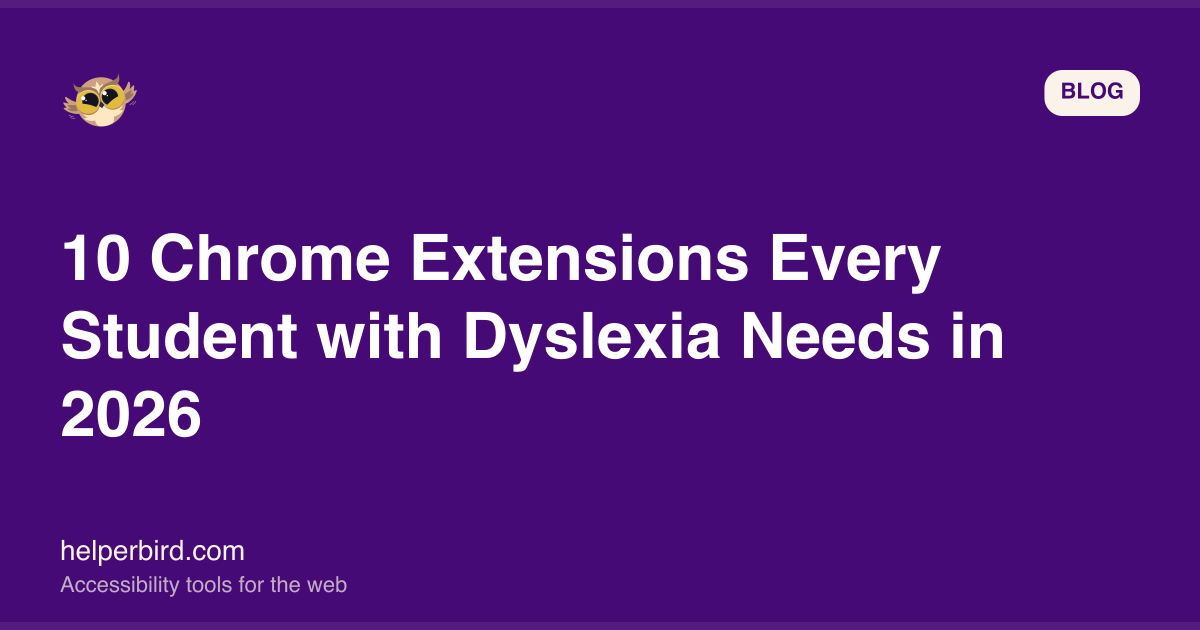 Chrome Extensions for Dyslexia