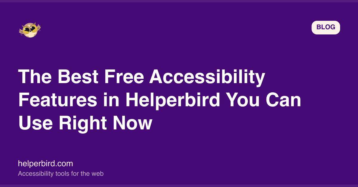 Free Accessibility Features