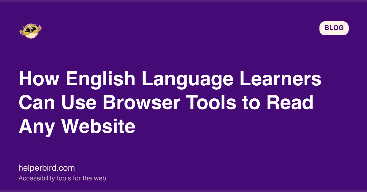 Browser Tools for ELL Students