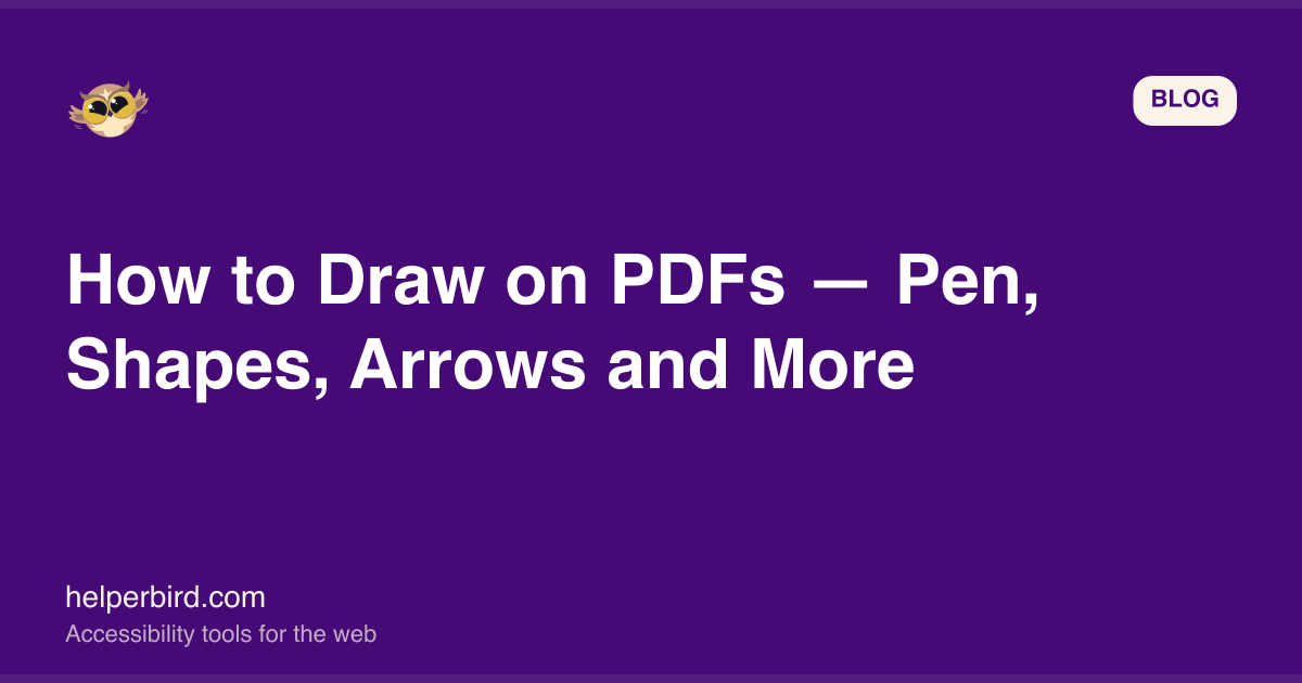 How to Draw on PDFs — Pen, Shapes, Arrows and More