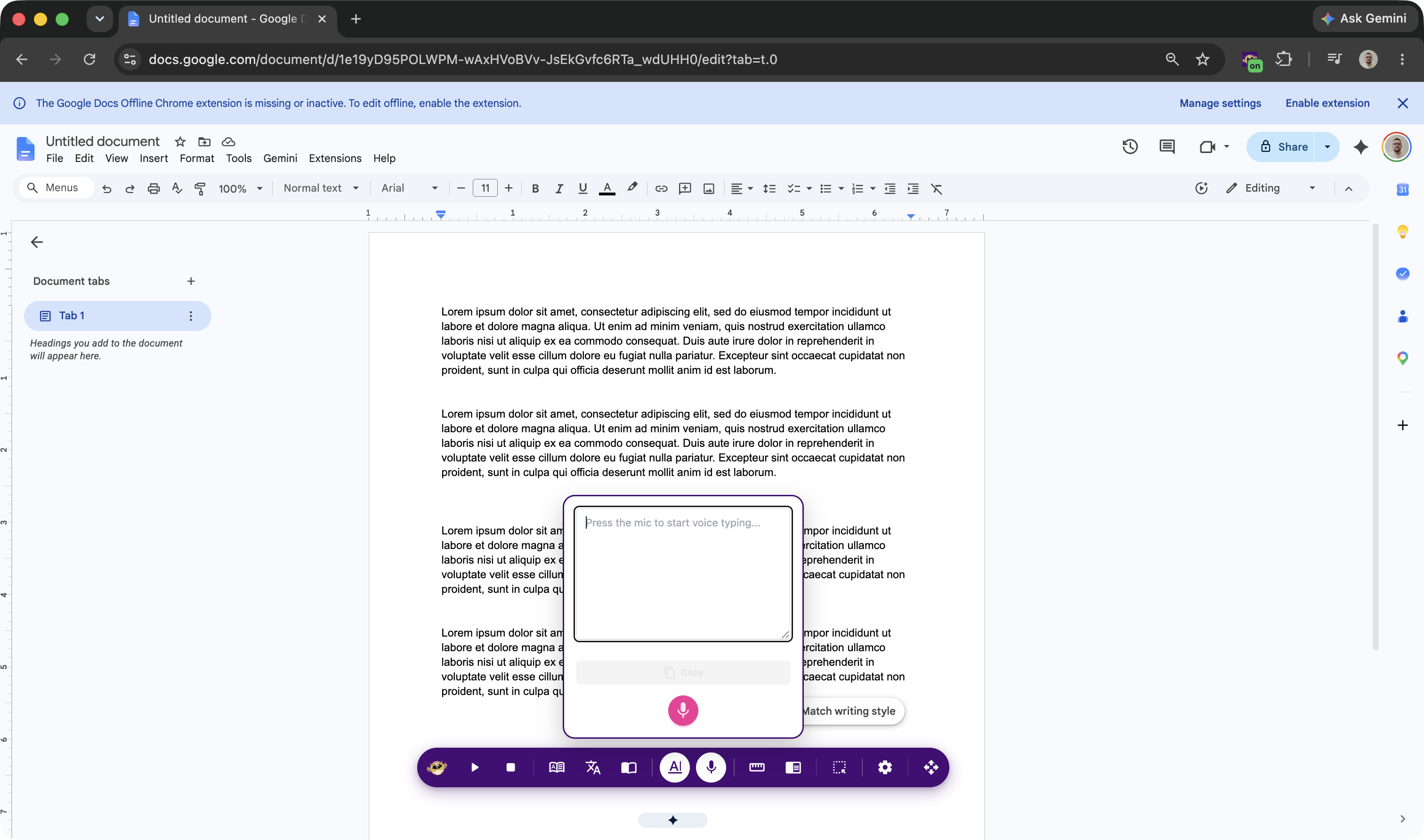 A web page with the floating Helperbird owl button visible in the bottom-left corner